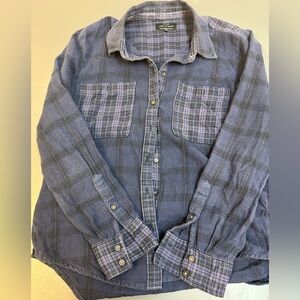 Women’s Blue Plaid Shirt